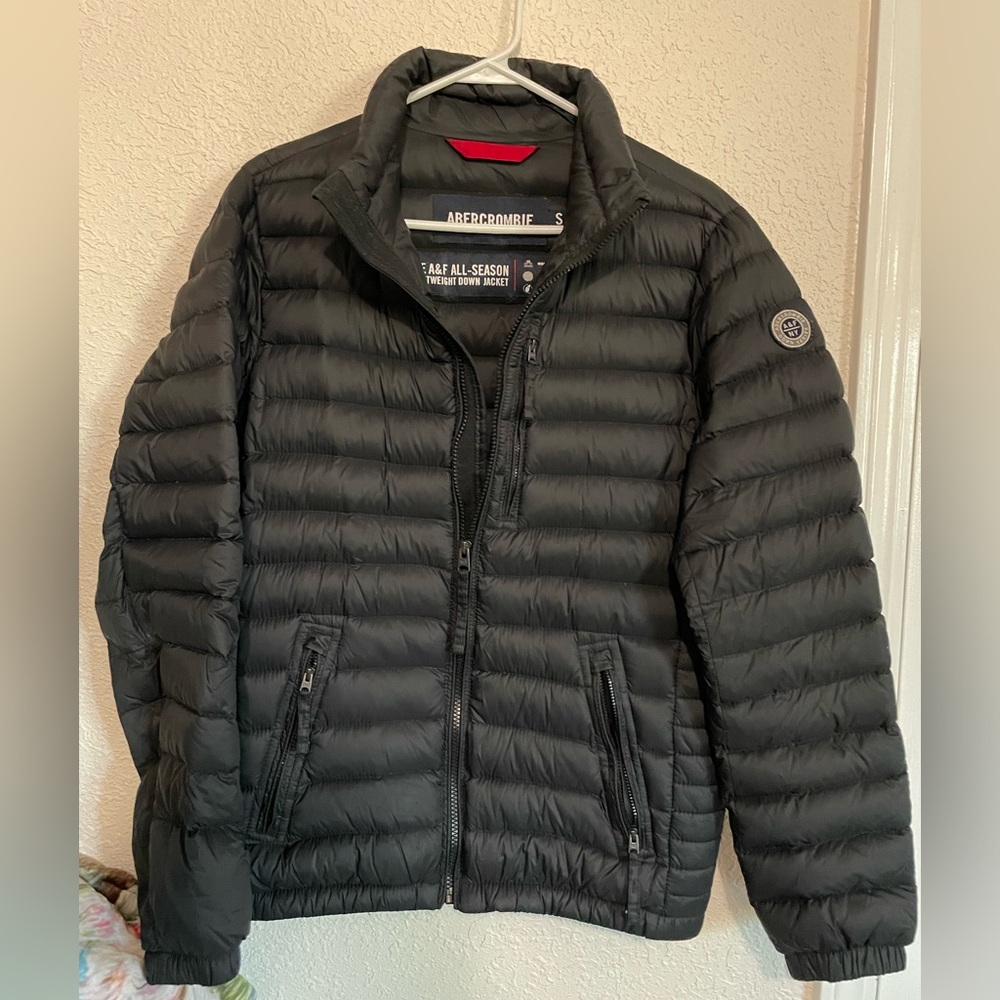 Abercrombie and Fitch Men’s Insulated Puffer Down Jacket - Black Small